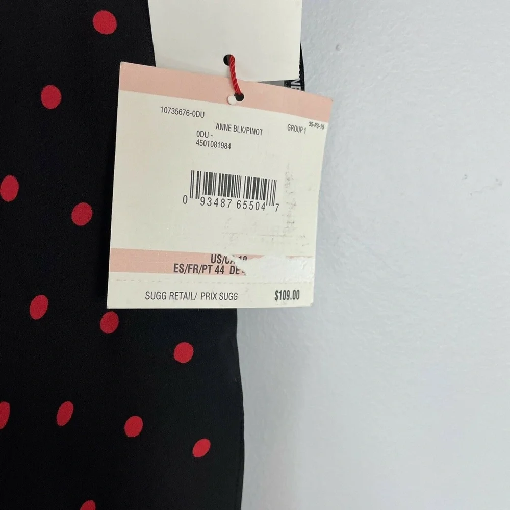 !!! Lowest Price!!! NWT Anne Klein Polka Dot Midi Faux Wrap Skirt - Picture 6 of 11